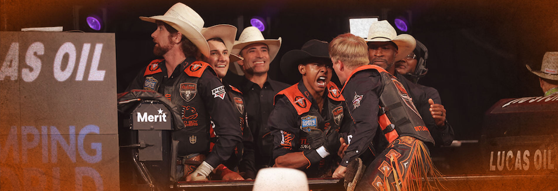 Cassio Dias and the KC Outlaws pumped after a Brennon Eldred ride.