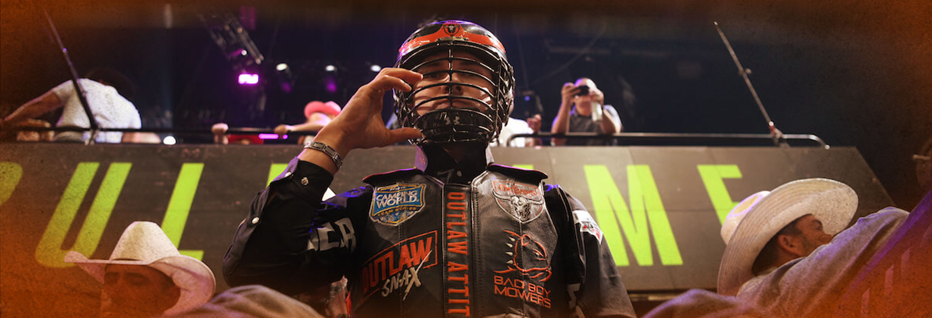 Koltin waiting to ride a bull.