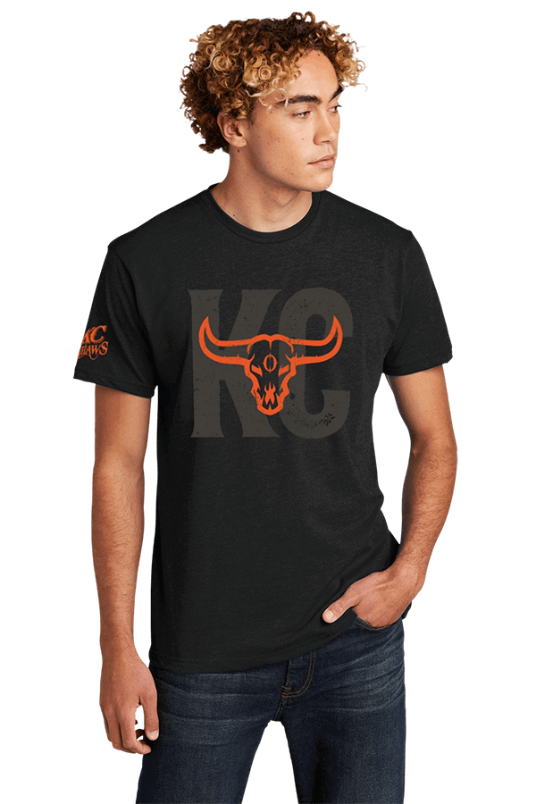 KC Faded Bull Black T-Shirt