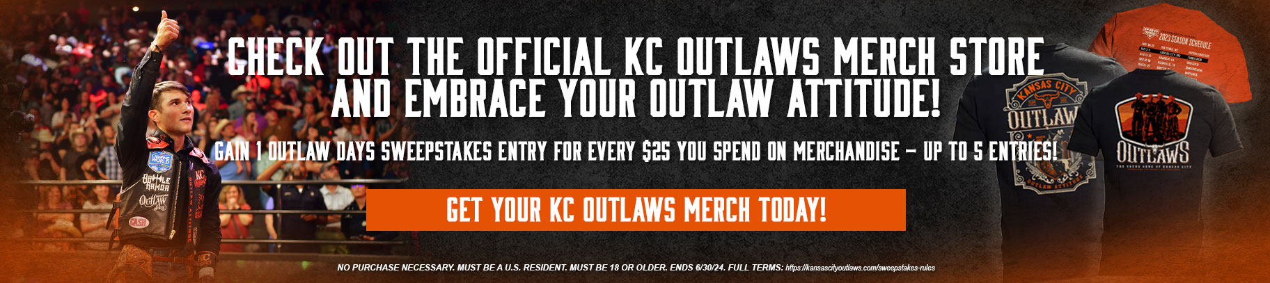 Shop for authentic KC Outlaws Apparel