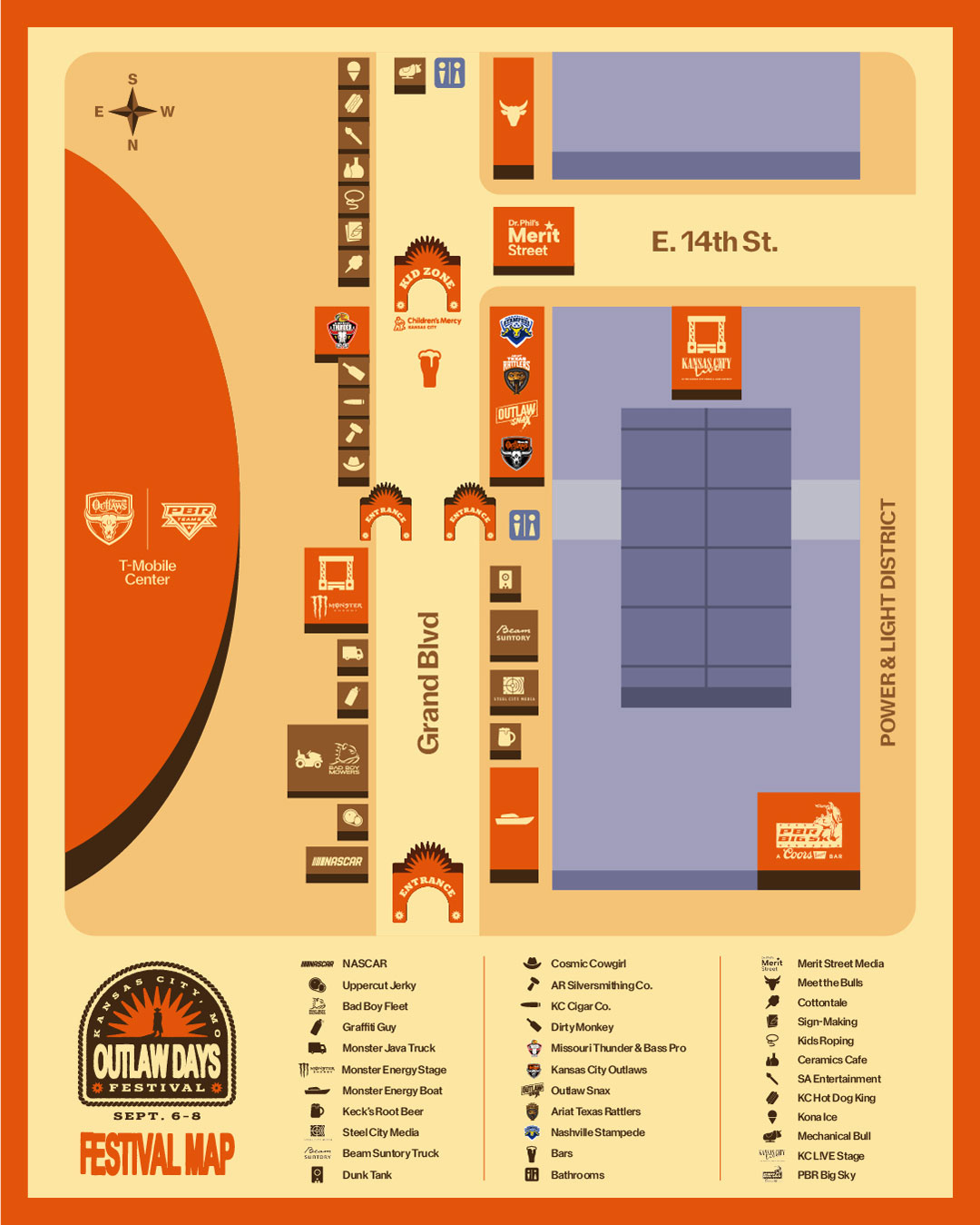 Outlaw Days Festival Map 2024