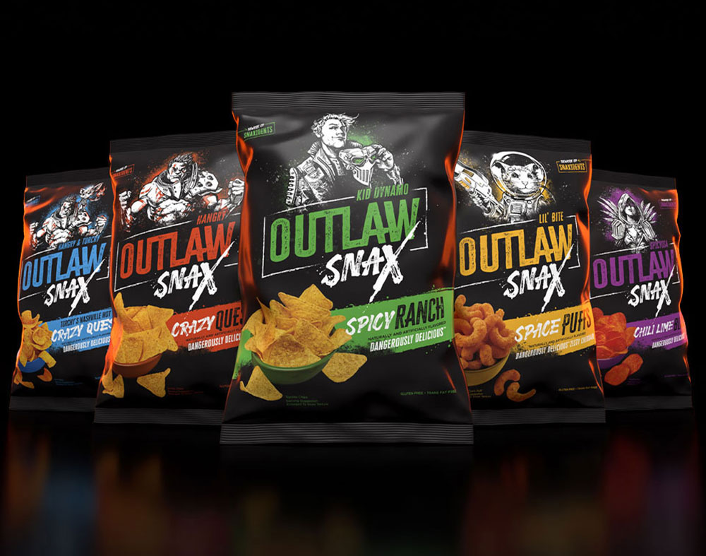 Outlaw Snax, proud sponsor of the Kansas City Outlaws.