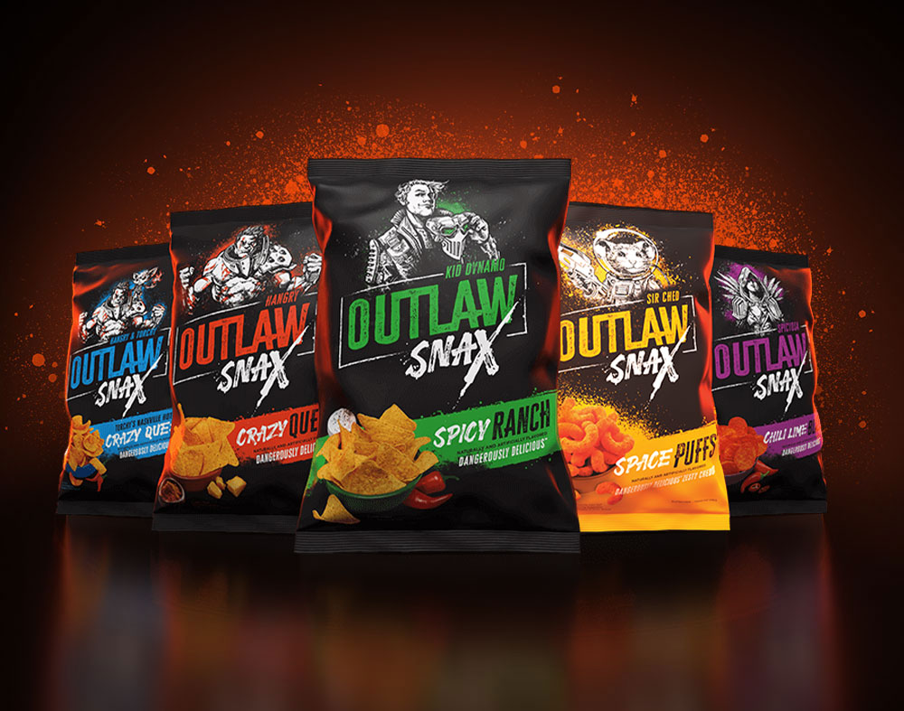 Outlaw Snax, proud sponsor of the Kansas City Outlaws.