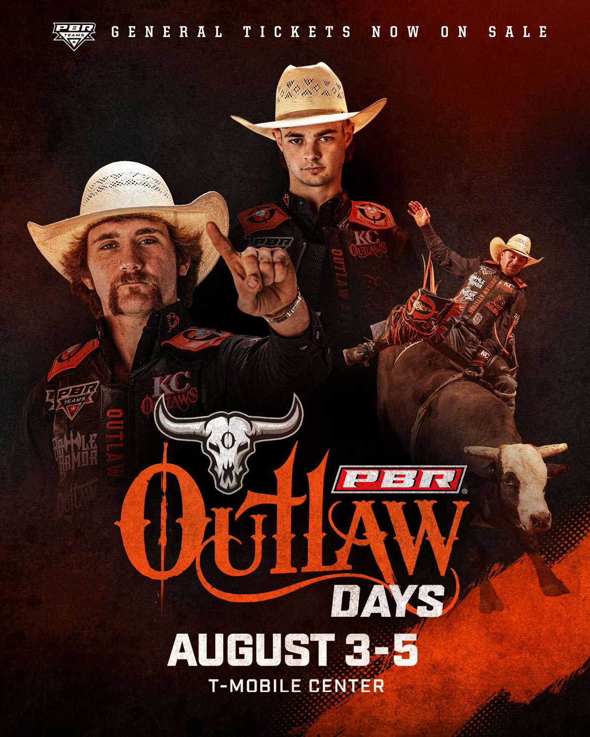 Professional Bull Riders: Outlaw Days - T-Mobile Center August 3rd-5th 2023