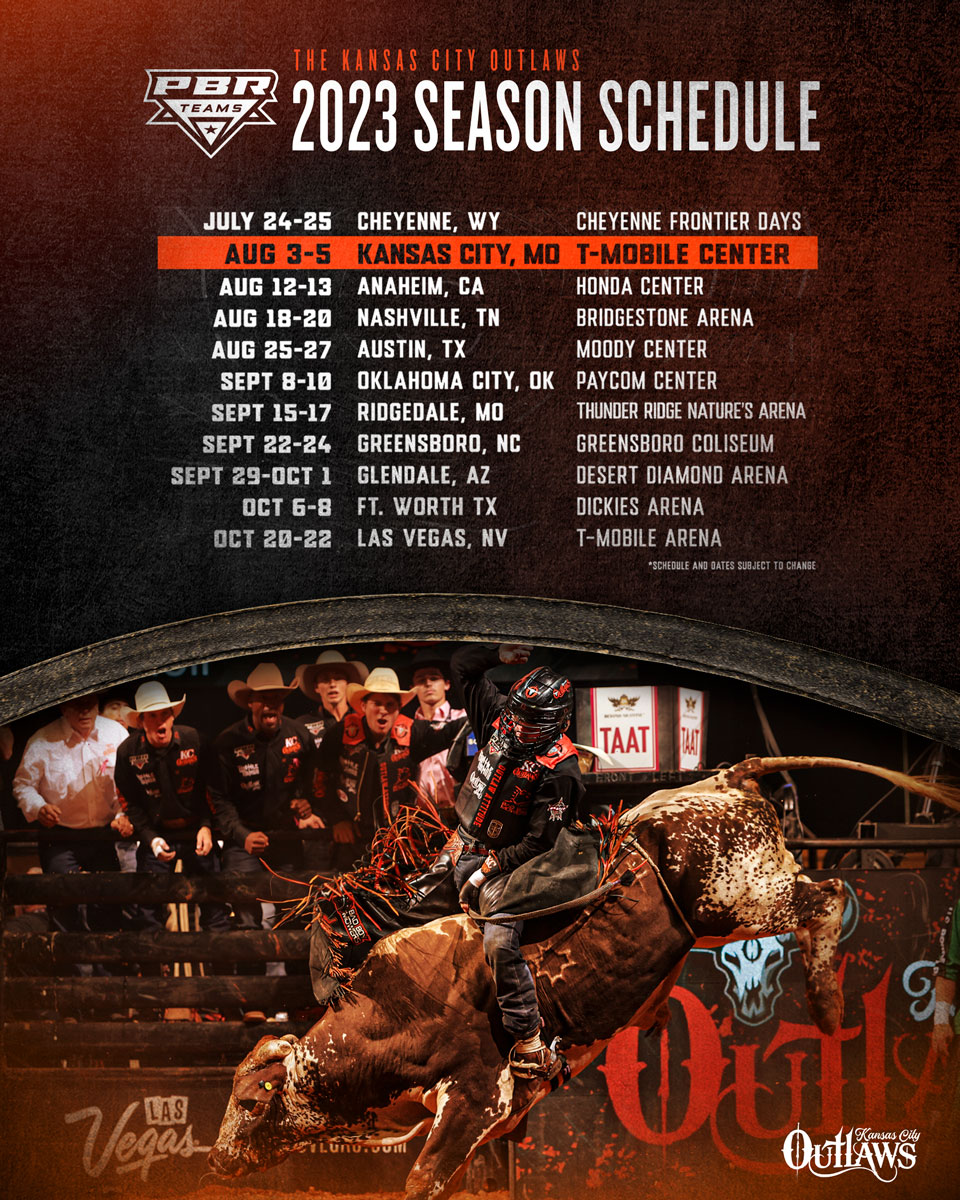 Kansas City Outlaws 2023 Schedule