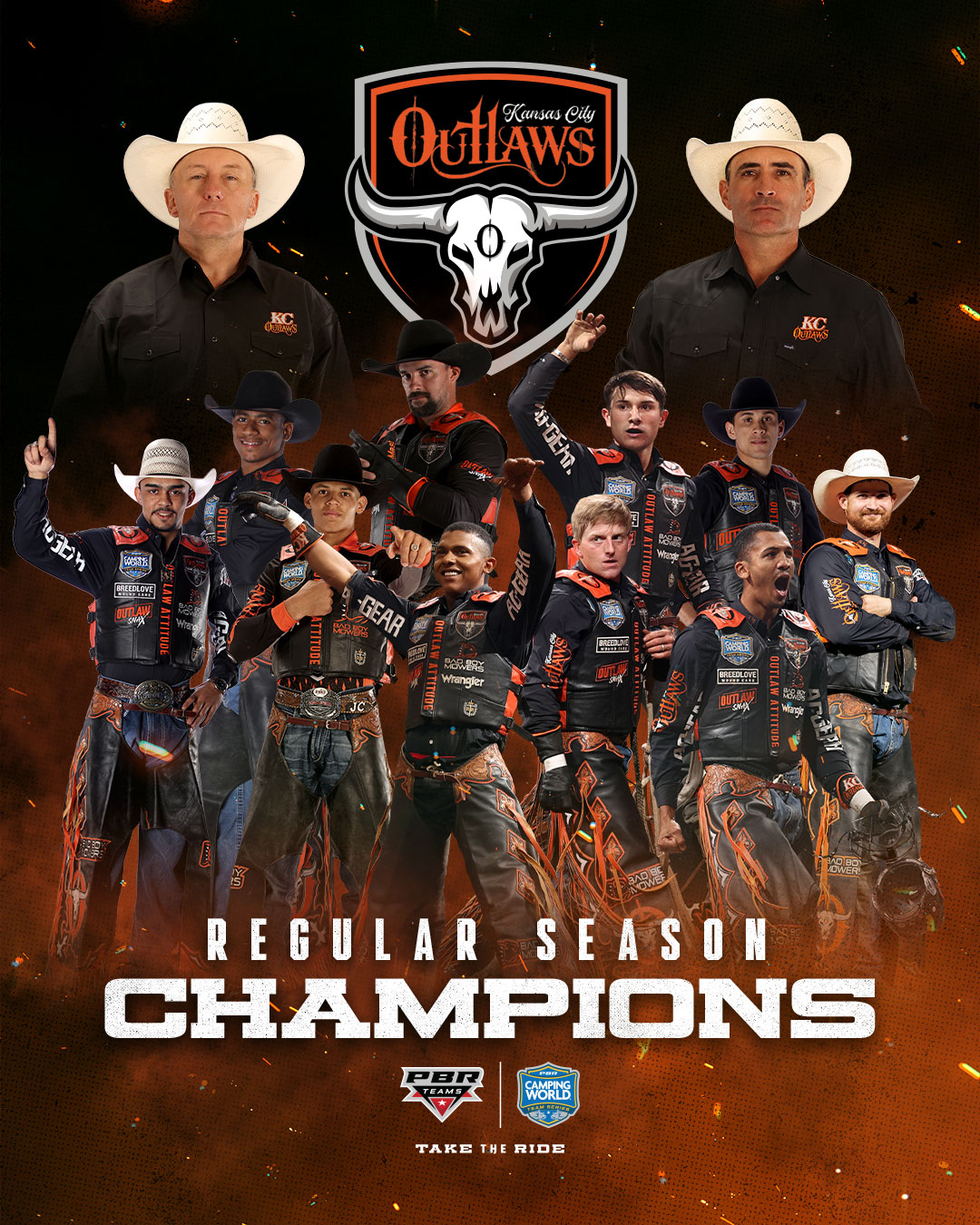 The Kansas City Outlaws are the 2024 PBR Teams Regular Season Champions!!